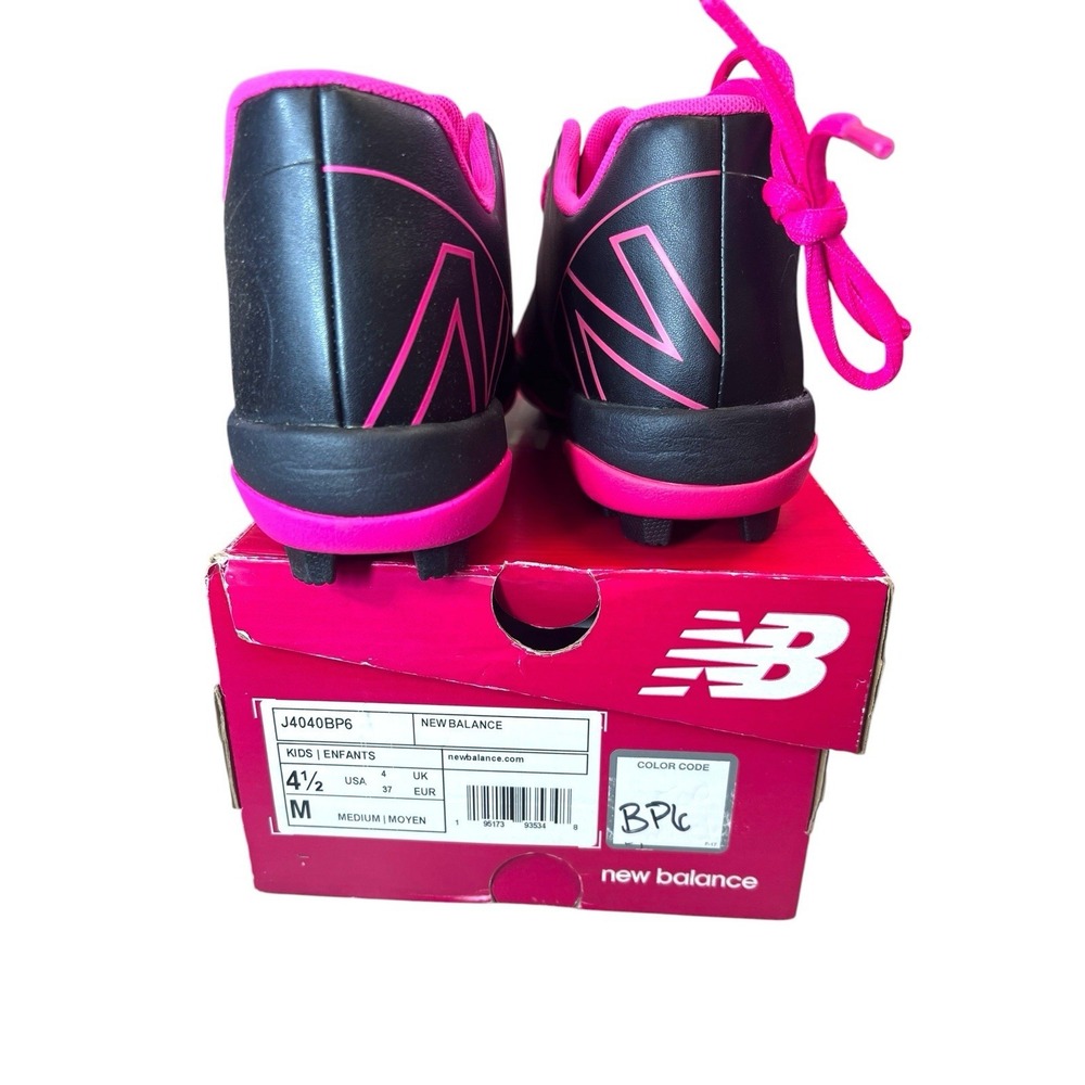 New Balance Shoes Kids Size 4.5 Black Cleats Sneakers Sports NIB - J4040BP6 - Picture 6 of 7